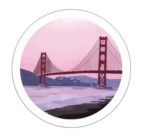 Golden gate bridge sticker - golden,