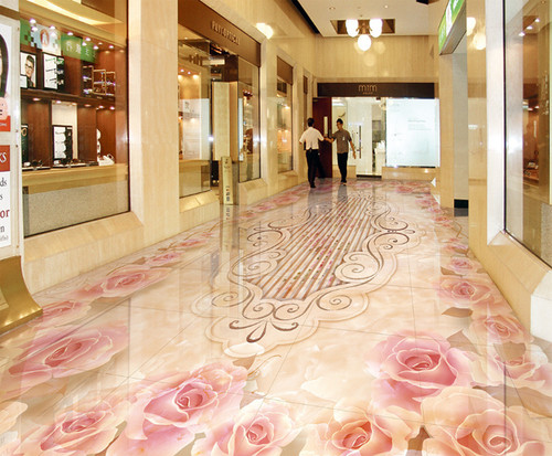 Pink gate floor wallpaper - gate,