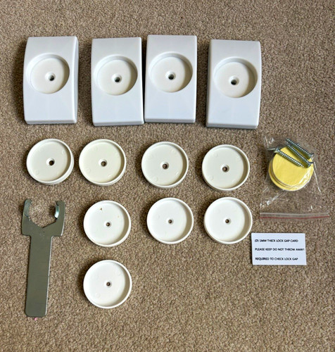 White plastic pressure mounted - white,